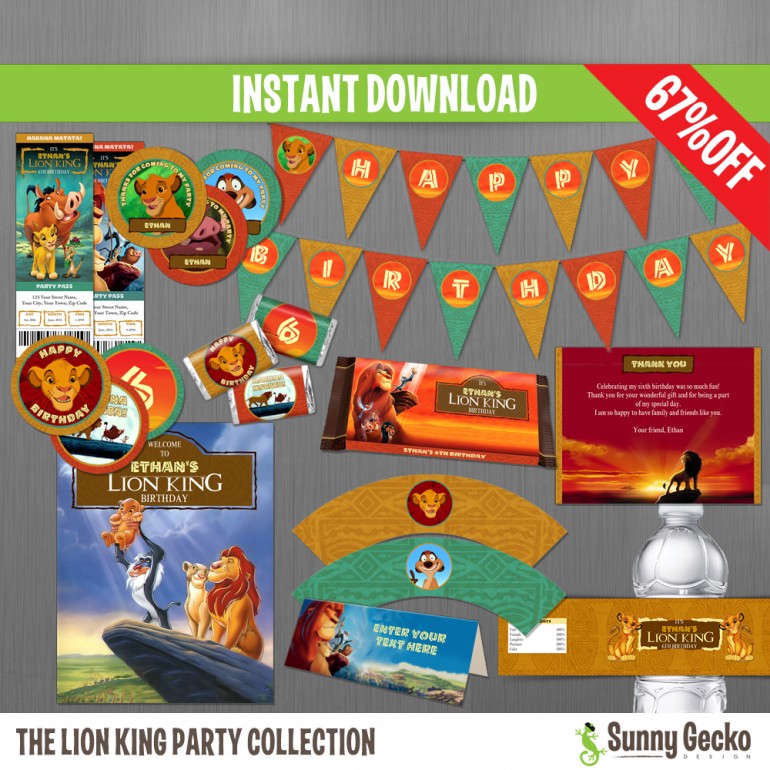 The Lion King Birthday Party Collection